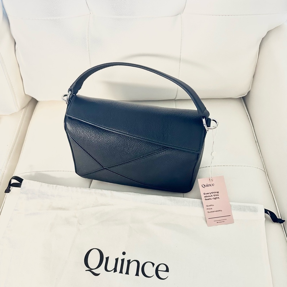 Quince Italian Leather Patchwork Crossbody Bag - Sabine - EUC